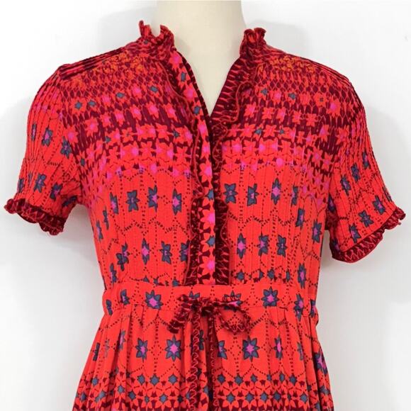 Free People Rare Feeling Maxi Dress in Ruby Red S - Picture 3 of 10